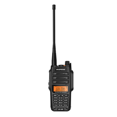 UV-9R UV Dual Band Waterproof dan Dustproof Hitam Outdoor Walkie Talkie