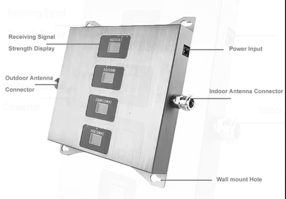 Repeater CDMA GSM WCDMA DCS 2G 3G 4G Signal Booster 850 900 1800 2100 MHz Quad Band Mobile Network Repeater