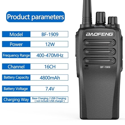 Radio Digital Dua Cara Baofeng BF-1909 USB Pengisian sinyal stabil tahan debu Clear Voice Wireless Long Range Transmitter
