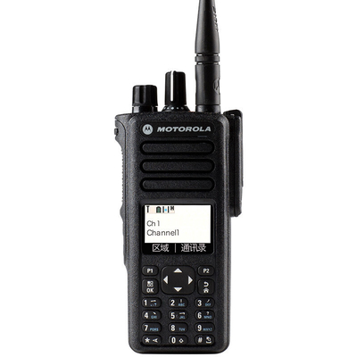 GP338D+ Saluran Genggam 1000 Panggilan Darurat Luar Ruangan Walkie Talkie Mode Ganda Digital-analog