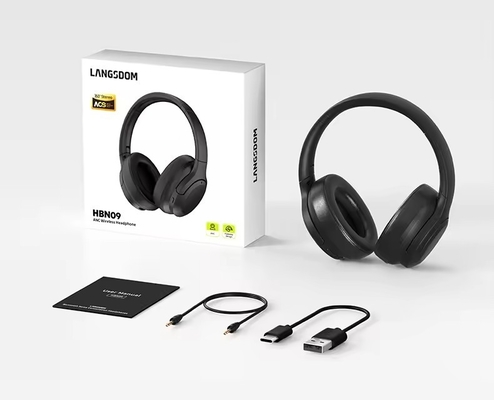 Baru Custom Noise Canceling Wireless Headphone Stereo Foldable Headset Earphone Overhead Wireless Headphones untuk Indoor Outdoor
