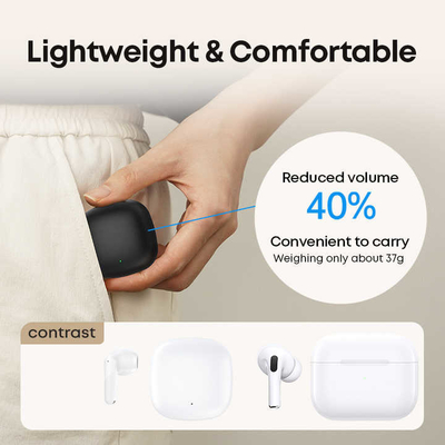 Earphone Dan Mikropon Umur Baterai Panjang Earphone Dan Mikropon Dengan Kapasitas Baterai 250mAh Dan V5.3 Versi Bluetooth