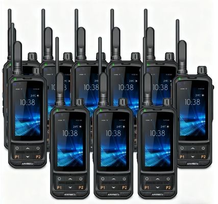 Portable 4G IPX-3 Waterproof Two Way Radio dengan Baterai 3500mAh dan Android Wifi Zello POC Push to Talk