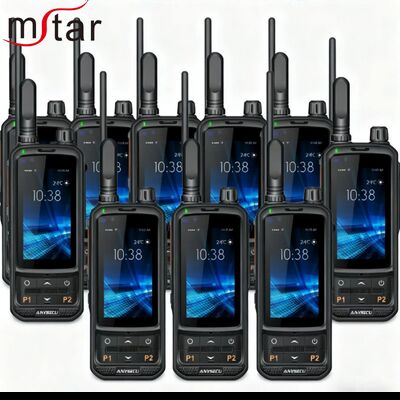 Portable 4G IPX-3 Waterproof Two Way Radio dengan Baterai 3500mAh dan Android Wifi Zello POC Push to Talk